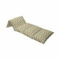 thumbnail image 4 of Flower Floor Pillow Lounger Cover, Hydrangea Chrysanthemum Hortensia Pattern Countryside Old Style Illustration, Nap Mat Printed Fabric Case for 5 Pillows, 88" x 27", Yellow Grey Green, by Ambesonne, 4 of 5