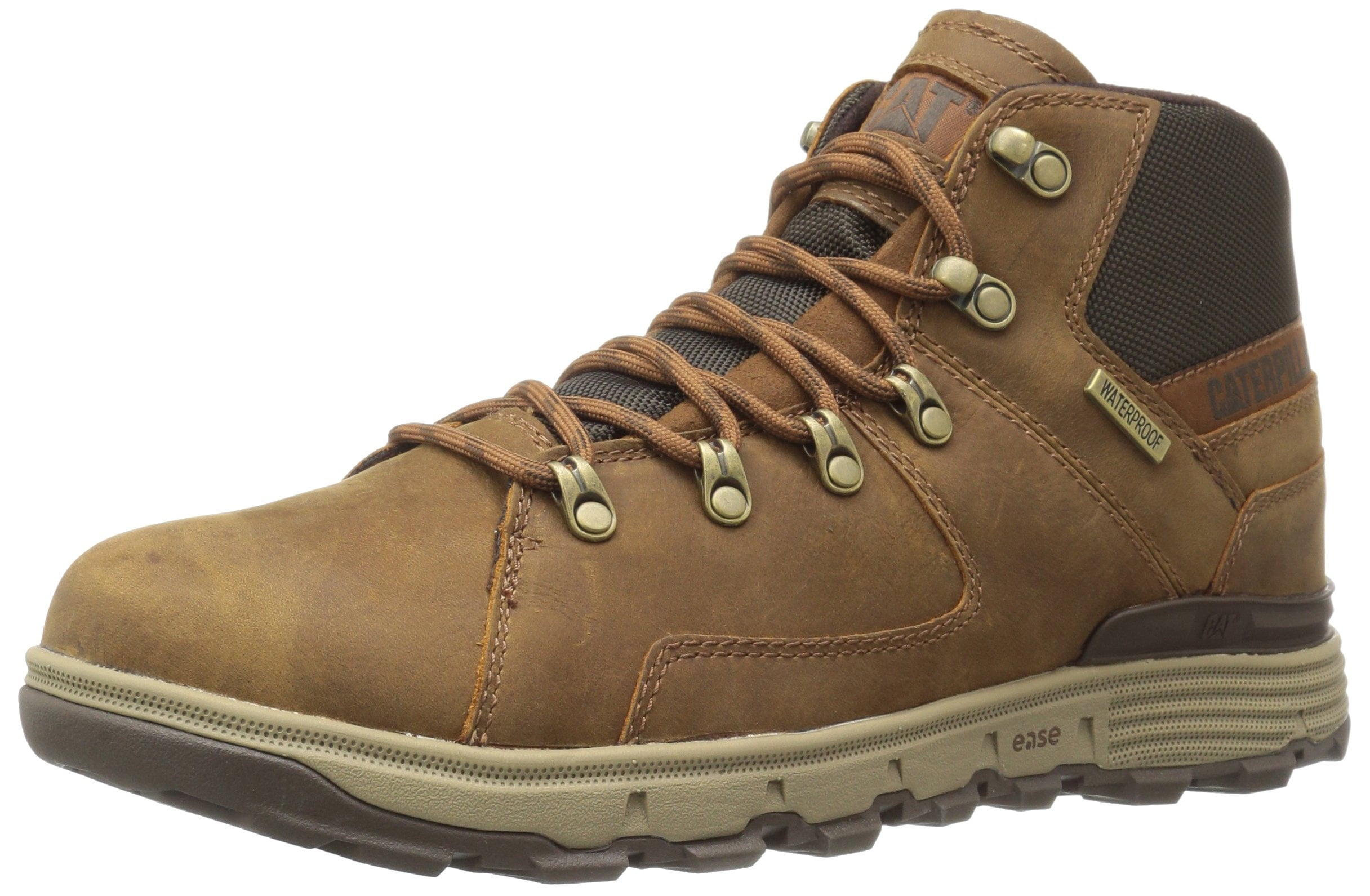 Caterpillar Shoes Mens Leather Prez Waterproof Brown Lace-up Shoe P720683 