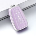 thumbnail image 4 of OFFCURVE for Toyota Key Fob Cover,Special Soft TPU Key Case Protector Compatible with 2018-2024 RAV4 Camry Avalon Corolla Highlander C-HR Prius(only for Keyless go),Purple Sliver, 4 of 7