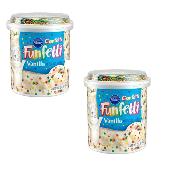 ( 2 Pack ) Pillsbury Funfetti Confetti Vanilla Frosting 15.6 Oz