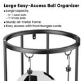 thumbnail image 3 of Vertical Ball Storage Rack, 40" Height Garage Organizer Holder for Basketball Soccer Football Volleyball, Wall-Mounted Space Saving Sports Equipment Storage, 3 of 8