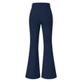 thumbnail image 5 of Womens Yoga Dress Pants Casual Straight Leg Work Slacks Bootcut Stretchy Elastic High Waisted Trousers with Pockets Pull On,Breathable Lightweight,4-Way Stretch,Plus Size Business Clothes Dark Blue, 5 of 5