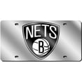 thumbnail image 1 of Brooklyn Nets Plaque d'Immatriculation Laser Argentée, 1 of 1