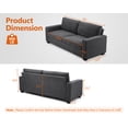 thumbnail image 3 of Modern Sofa for Living Room,83-Inch Corduroy Comfy Sofa with Deep Seats and Wide Armrests,Removable Cover,3 Seater Sofa,Easy Assembly for Small Spaces, 3 of 7