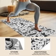 thumbnail image 4 of White Planet Cat Feather Pattern Hot Yoga Mat Towel Non Slip for Hot Yoga - Quick-Drying Yoga Mat Cover with 4 Corner Pockets with Travel Bag - Hot Yoga Towel Non Slip 74"x26", 4 of 6