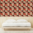 thumbnail image 3 of Ambesonne Skull Peel & Stick Wallpaper for Home, Horror Romantic Love Pattern, 13"x72", Red Beige Black, 3 of 5