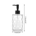 thumbnail image 4 of Unique Bargains 1 Pc Diamond-shaped Soap Dispenser 11.16oz Clear Black, 4 of 6
