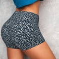 thumbnail image 2 of KLL Small White Flowers Pattern Workout Shorts for Women Scrunch Short Gym Yoga Running Sport Active Exercise Fitness Shorts, 2 of 5
