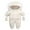 Beige, variant on SILVERCELL 6-24M Baby Girls Boys Winter Warm Snowsuit With Gloves Kids Thicken Fleece Lined Hooded Jumpsuit Snowsuits Coat Outerwear