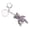 Purple, variant on Bling Keychain Artificial Crystal Bear Pendant Rhinestone Car Key Ring For Bags Wallets Backpacks Charm Accessory Handbag Decoration Women Girls Gift, Silver Tone