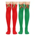 thumbnail image 1 of J 2 Pares De Calcetines Navideños, Medias Largas A Rayas, 1 of 8