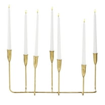 CosmoLiving by Cosmopolitan 7 Holder Gold Metal Long Tapered Candelabra