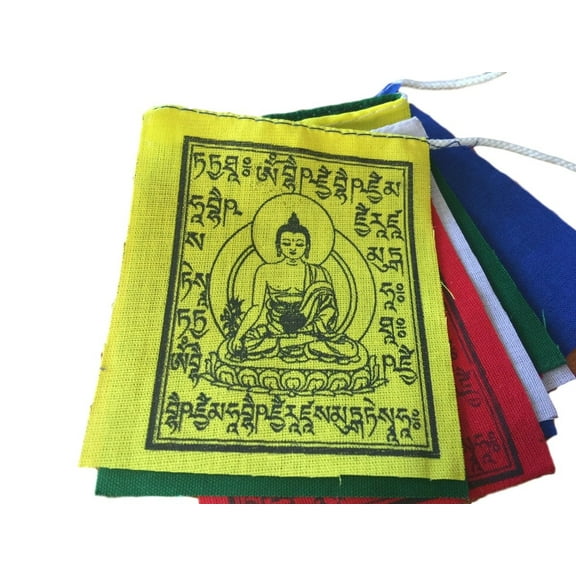 Mini Medicine Buddha prayer flags set of 10 flags