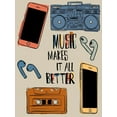 thumbnail image 2 of Prime, Marcus 15x18 Gold Ornate Wood Framed with Double Matting Museum Art Print Titled - Better Music 2, 2 of 4