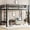 Black, variant on Twin Size Metal Loft Bed with Easy Climbing Ladder and Guardrails, Space-Saving for Dorm Bedroom, White