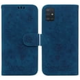 thumbnail image 3 of Nalacover for Samsung Galaxy A51 5G Wallet Case,Luxury Embossed Sun Flower Pattern PU Leather Soft TPU Magnetic Flip Folio Book Credit Card Holder Shockproof for Women Men Cover+Wrist Strap.Blue, 3 of 8