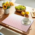 thumbnail image 5 of Placemats Set of 4, Pink Geometric Place Mats Ombre Lines Rhombus Modern Tablemats Washable Placemat Table Decoration for Kitchen Table Dinner Party Home Decor Indoor Outdoor 13x19 Inch, 5 of 9
