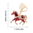 thumbnail image 2 of 2026 Year of the Horse Animal Car Keychain, Cute Mini Horse Pendant for Bag Purse Keys, Spring Festival Aesthetic Daily Ornament, Perfect Decoration Gift for Family and Friends, 2.8*4.06in, Red, 2 of 6