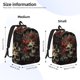 thumbnail image 2 of Balery Classical Rose Crown Skull Mochila Clásica Impresa Básica para Viaje, Mochila Escolar Resistente al Agua, Mochila de Lona con Correas Ajustables-Small, 2 of 5