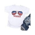 thumbnail image 3 of Toddler American Flag T-Shirt for Boys Girls Love Graphic Tee 4th of July Shirt Kids Patriotic Heart Tee Tops, 3 of 6