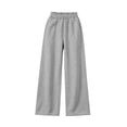 thumbnail image 6 of LIBRCLO Kids Girls Sweatpants Elastic Waist Wide Leg Pants Fleece Baggy Sweatpants Size 9-10 Years, 6 of 6