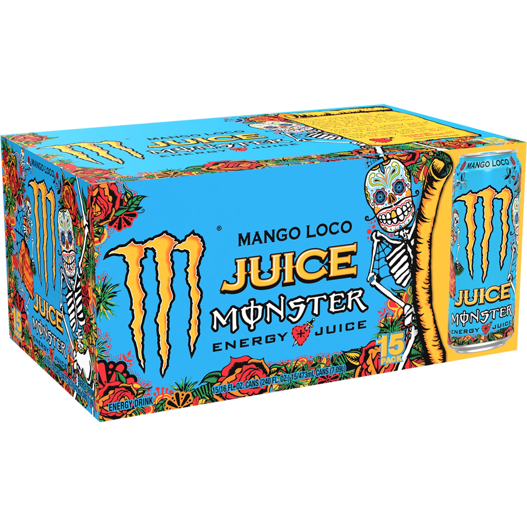 Monster Energy Juice Monster Mango Loco Energy Drink, 15-Pack, 16 Oz Cans