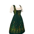 thumbnail image 3 of Dirndl Trachten Haus 3 Piece Long German Oktoberfest Dirndl Cotton Dress for Womens and Girls - Green, 3 of 13
