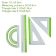 thumbnail image 5 of Multipurpose Aluminum Ruler Set Includes Straight Edges Protractor Triangles School Classroom Drafting Essential Measure, 5 of 7
