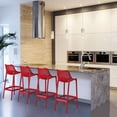 thumbnail image 2 of Compamia Air Patio Bar Stool in Red (Set of 2), 2 of 7