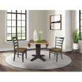 thumbnail image 3 of 42" Round Solid Wood Drop Leaf Pedestal Dining Table with 2 Dining Chairs, 3 of 6