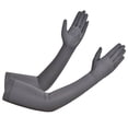 thumbnail image 2 of 1 Pair Silicone Anti-slip Palm Flip Fingertip Long Arm Sleeves Solid Color Anti-UV High Elasticity Women Outdoor Ice Silk Long Cycling Gloves Costume Accessories, 2 of 8