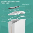 thumbnail image 4 of Cubo de almacenamiento de harina YITAHOME de 50 l/40 kg con ruedas, cuchara y tapa, color blanco, 4 of 7