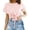 Red, variant on YOTMKGDO Crop Tops for Women, Summer Outfits for Women, Womens Casual Short Sleeve Tie Front Top Round Neck Summer Solid Color Crop Top T Shirt, Short Sleeve Shirts for Women, Black, L