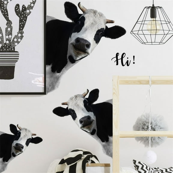 Thsue Cow Wall Decal Peel And Stick Graphic For Bedroom Living Room Bathroom