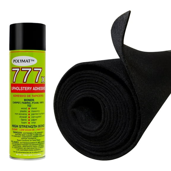 16FT X 3.75FT BLACK +1 GLUE 777 LINER CARPET