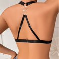 thumbnail image 5 of WTOBBY Women's Halter Neck Push Up Bra: Sexy Solid Color Design with Gathering Lift, Flattering Back Detail for Special Occasions, Comfortable Wirefree Support,Black L, 5 of 5