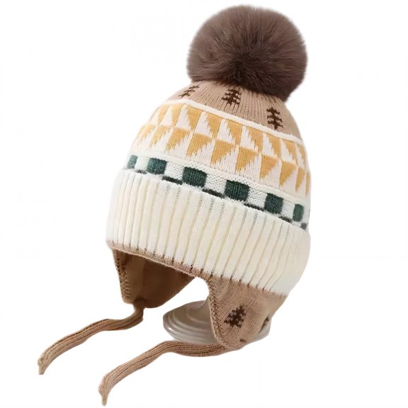 TELOLY Toddler Beanie,Stylish Baby Hat Boys Winter Hat,Adorable Unisex Design Baby Hat,Brown