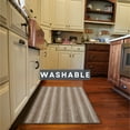 thumbnail image 4 of Homespice Chicory Brown and Gray 24x36"+27x72" (Set of 2) Non Skid Rugs with Rug Pad for Kitchen, Entryway and Bathroom Mat - Indoor, Outdoor, 4 of 6