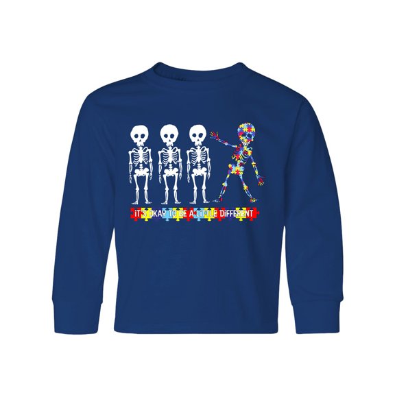 Inktastic It's Okay to be a Little Different Autism Awareness Long Sleeve Youth T-Shirt