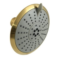 Kingston Brass KX257 Shower Scape 5" Round 5-Function ABS Shower Head, Brushed Brass
