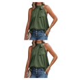 thumbnail image 2 of Minnieouse Blusa sin mangas Estética Chifón Cómodo Bowknot Camisa Boda Aniversario Club Top Viajes Ropa de verano Verde M Type1 NO1 Minnieouse CBP250969, 2 of 5