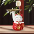 TUMALL Lucky Cat Statue, Figurine Miniature Figurine ,Keys Holder