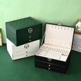 thumbnail image 4 of Rinr Pattern -layer Er Jewelry Box With Jewelry Necklace Ring Jewelry Stora Box, 4 of 5