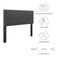 thumbnail image 5 of Modway Patience Channel Tufted Performance Velvet Twin Headboard in Charcoal, 5 of 7