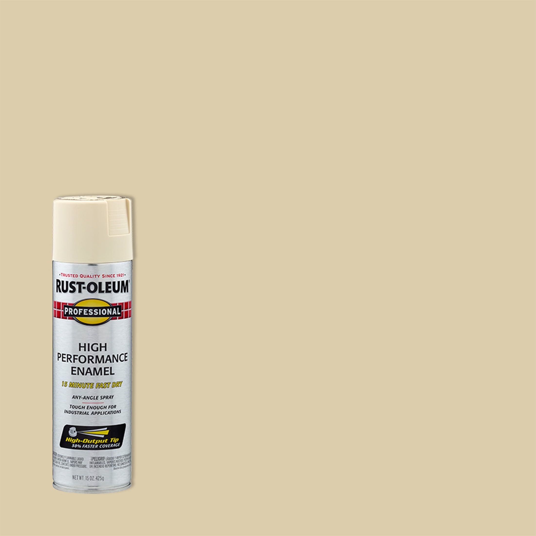 (12 pack) 6 Pack, Almond, Rust-Oleum Professional High Performance Gloss Enamel Spray Paint-7570838, 15 oz