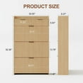 thumbnail image 2 of Ataucjin Shoe Cabinet with 3 Flip Drawers, Hidden Slim Narrow Shoe Storage Cabinet for Entryway, Farmhouse Fluted Shoe Organizer with 2 Drawers, Modern Large Freestanding Shoe Rack for Hallway,Foyer, 2 of 9