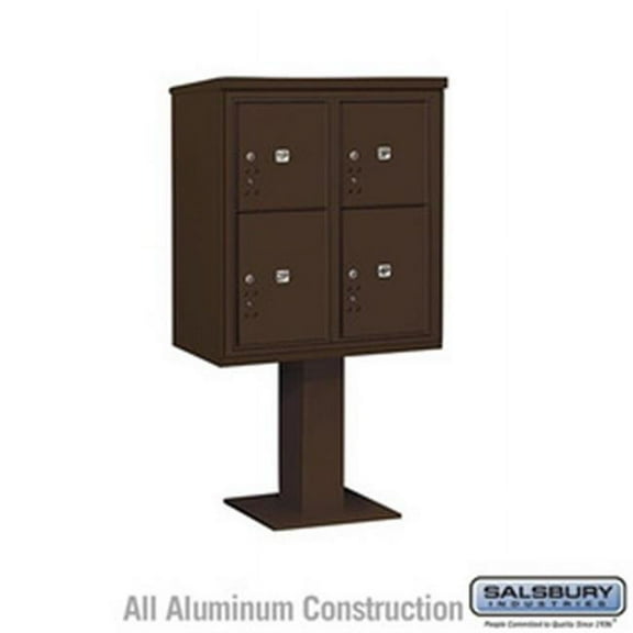Salsbury Industries 64168BL-U 1 Wide Unassembled Standard Metal Locker with Four Tier, Blue - 6 ft. x 18 in.