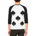 thumbnail image 2 of Halloween Five of Spades Card Soldier Costume Mens Raglan T Shirt White-Black X-LG, 2 of 2