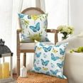 thumbnail image 2 of Spring Butterfly Floral Throw Pillow Cover 18 x 18 Set of 4, Flower Outdoor Pillow Case Farmhouse Couch Cushion Home Decor, 2 of 5