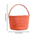 thumbnail image 2 of Personalized Halloween Basket – Cotton Rope Pumpkin Basket, Trick-or-Treating Candy Tote, Boo Bucket, Halloween Gifts Basket for Kids & Adults White, 2 of 6